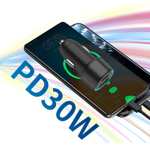 Cargador de Coche Inteligente de Doble Puerto con Indicador LED, Carga Rápida de 30W/22.5W, Múltiples Opciones de Carga Rápida PD, Calidad Superior - Product Image 3