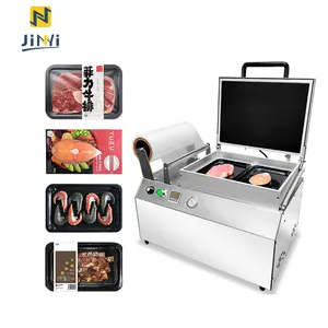 JINYI dq320vst peixe congelado carne pele embalagem vácuo pele embalagem pele placa selo máquina