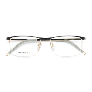 Monture de lunettes demi-cerclée en alliage Voss pour homme 34639, verres en résine de taille moyenne, style professionnel Danyang - Product Image 1