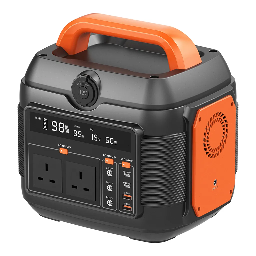 600W Portable Power Station Energy Storage Power with Backup Lithium Battery for Outdoors Camping Travel Hunting Emergency