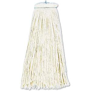 Boardwalk BWK716CEA 16 Onzas Cabezal de Mopa Húmeda Blanca de Algodón con Extremos Cortados para Limpieza Plana - Categoría de Producto: Mopas - Product Image 2