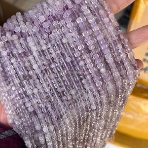 ลูกปัดทัวร์มาลีนลูกเต๋าหลากสีธรรมชาติหลากสี4X4mm พลอยสีชมพูสีเขียวเหลืองสำหรับทำเครื่องประดับ - Product Image 5