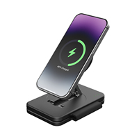 Estación de Carga Inalámbrica Magnética 3 en 1 de 15W, Carga Rápida para Teléfono Móvil, Reloj Inteligente y Auriculares