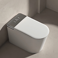 WC intelligent multifonctionnel moderne avec télécommande, chasse d'eau automatique, siège de toilette à poser au sol, bidet intégré et ensemble complet pour salle de bain