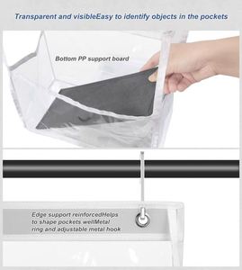 Organizador Colgante Transparente de PVC con 5 Estantes, Bolsa de Almacenamiento para Puerta, para Armario y Sala de Estar - Product Image 6