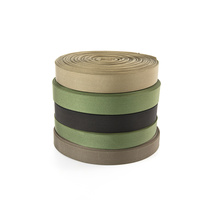 Sangle en Nylon tissé sur mesure, 1 pouce, couleur noire, tissage plat épais, entraînement, sangle en Polyester, bande de liaison