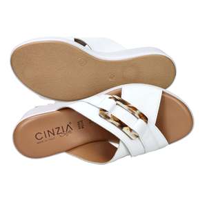 Cinzia Soft Pantoufles compensées pour femmes blanches TS61324 - Product Image 6