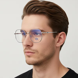 Kính mắt thời trang khung titan bán buôn, chống ánh sáng xanh, kiểu vuông, nhẹ, dành cho nữ và nam - Product Image 1