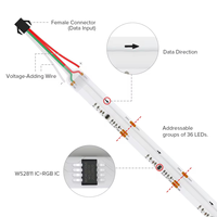 Bande LED Dreamcolor Bande LED RGBW Bande LED RGBIC COB pour l'extérieur avec télécommande et contrôle APP