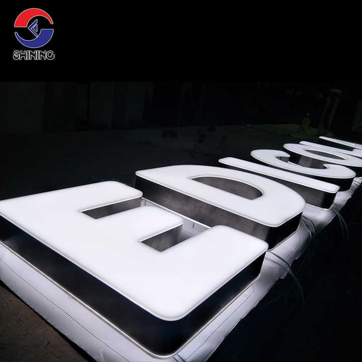 3D Embossing Outdoor Signboard Logo Signage Stainless Steel