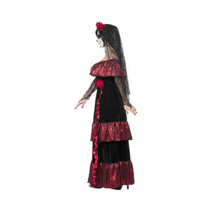 2024 nueva actualización Cosplay actuación novia velo vestido flor Halloween disfraz para mujer Día de los muertos mexicano - Product Image 4