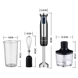 High-Power Blue LED Light 800W Electric Hand Stick Blender With 600ml Beaker