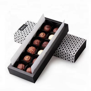 Cajas de Papel de Regalo de Chocolate con Cajón Personalizado de Lujo <span class=keywords><strong>Retro</strong></span> con Divisor Trufa Licor <span class=keywords><strong>Caramelos</strong></span> Rígido Navidad Boda Caja de Chocolate - Product Image 1