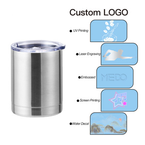 Fábrica a granel Vaso de 10oz Taza de camping aislada al vacío de doble pared con tapa para acampar - Product Image 3