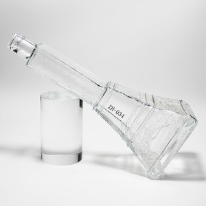 Bouteille en verre de luxe tendance en forme de Tour Eiffel, différentes tailles (500 ml, 750 ml) pour Brandy, Rhum, Tequila, <span class=keywords><strong>Bordeaux</strong></span> – Offre Spéciale - Product Image 3