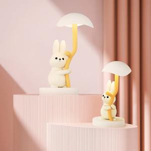 Cute Rabbit Bedroom <b>Bedside</b> Light Instagram Style Decorative Atmosphere <b>Table</b> Light Three Color Adjustable <b>Small</b> Night Light - Product Image 6