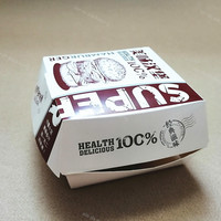 Caja de Hamburgo de papel de cartón de calidad alimentaria en relieve y con revestimiento UV para hamburguesas laminado mate para una mejor durabilidad