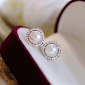 อุปกรณ์ทำเครื่องประดับเงินแท้ S925 สำหรับไข่มุก DIY ลูกปัดกลมขนาด 8-9 มม. รุ่น 22144 ตัวเรือนเปล่าสำหรับต่างหูแฟชั่นเงินแท้ พร้อมลูกปัดขนาด 8-9 มม. รุ่น 22144 - Product Image 1