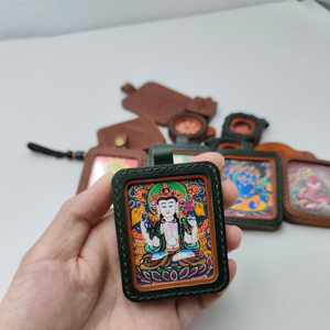 สร้อยคอ Thangka ทำจากไททาเนียมสำหรับผู้ชายทำจากโลหะสแตนเลสสำหรับเป็นของขวัญ - Product Image 1