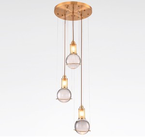 Moderna lámpara de araña lluvia de meteoritos luz claro bola de cristal colgante lámpara para sala de restaurante - Product Image 6