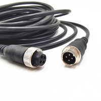 Connecteur circulaire d'aviation électrique étanche IP67 GX16 GX12 à 2 broches, mâle et femelle