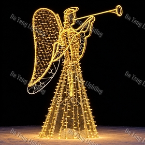 Outdoor Christmas Angel with Trumpet for City Streets Theme Parks Hotels Shopping Malls and Festive Entrance Displays - Product Image 4
