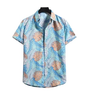 Men's Short Sleeve Hawaiian <b>Shirt</b> Digital Print Tropical Pattern Casual Wear Breathable Regular Fit <b>Polyester</b> Woven Fabric - Product Image 3