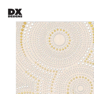 Set di Arte Murale 3D con Texture di Perline Personalizzate DX Designs - Decorazione con Motivo Circolare Crema <span class=keywords><strong>e</strong></span> <span class=keywords><strong>Oro</strong></span> per Soggiorno - Product Image 4