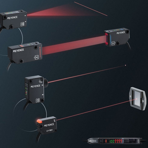 Keyence LV-S41L có thể điều chỉnh chùm tia tại chỗ NPN Máy quét kỹ thuật số khuếch tán phản xạ chiều cao dòng Độ chính xác cao cảm biến laser - Product Image 4