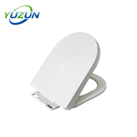 Abattant de toilettes en plastique PP Yuzun MOD617, style moderne, forme en U, fermeture douce, dégagement rapide, silencieux
