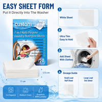 Feuilles de lessive multi-usages KELEE 7-en-1 avec protection des couleurs, éliminateur d'odeurs et adoucissant pour lavage en machine