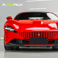 Film de protection de carrosserie rouge ASDFilm brillant ultra-flexible en TPU 7,5 mil auto-réparant avec technologie Air Release, changeant de couleur, hydrophobe, rouleau personnalisé
