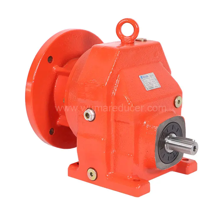 R series foot-mounted inline helical transmission gearbox nema 23 helical gear motor