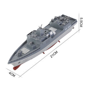 Dual-Motor <span class=keywords><strong>RC</strong></span> Destroyer Boat - 1:890 scala tipo 055 modello con 90 min Runtime, 4CH 2.4Ghz telecomando per laghi e piscine - Product Image 1