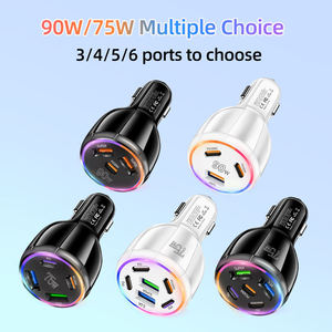 ที่ชาร์จในรถยนต์ 90W PD ชาร์จเร็ว 2USB+Type C พอร์ตชาร์จความเร็วสูง ที่ชาร์จแบบหลายพอร์ต USB ชาร์จเร็วในรถยนต์ - Product Image 5