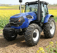 Tracteur agricole robuste 4x4 à transmission par engrenages, moteur diesel 120HP 140HP 160HP 180HP avec système hydraulique et boîte de vitesses pour travaux sur le terrain