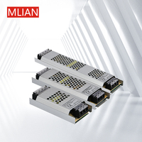 Fuente de alimentación conmutada ultrafina de 60W-500W, 24V/12V, adecuada para la industria, transformador LED de voltaje constante de corriente constante SMPS