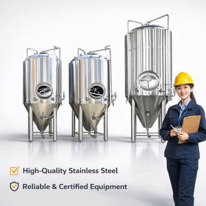 Jacket Beer Fermentation Vessel 500l 1000L 1500L 2000L Isobaric Conical Fermenter tank - Product Image 3