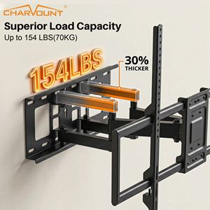 Support mural inclinable et pivotant pour téléviseur, <span class=keywords><strong>bras</strong></span> <span class=keywords><strong>articulé</strong></span> à mouvement complet, capacité de charge de 70 kg pour écran plat LED/LCD de 100 pouces - Product Image 3