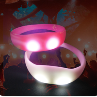 Changement de couleur LED Bracelet réglable activé par le son Bracelet clignotant pour les festivités du nouvel an chinois de Noël Diwali