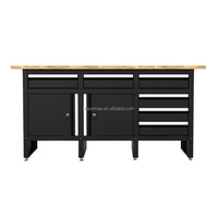 Banc de travail modulaire polyvalent en bois avec tiroirs et grand compartiment de rangement pour outils, populaire en Europe, pour mécaniciens de garage (OEM/OBM)