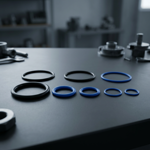 Jeu de joints toriques en caoutchouc noir et bleu pour applications d'étanchéité industrielle - Product Image 1