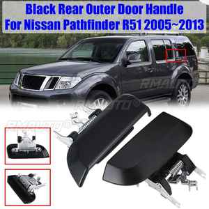 Poignée extérieure de porte arrière de voiture pour Nissan Pathfinder R51 2005 2006 2007 2008 2009 2010 2011 2012 2013 Noir / Chrome - Product Image 1
