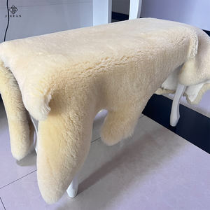 Australische Hoge Kwaliteit Natuurlijke Schapenvacht Pelt Hoge Dichtheid Ruwe Shearling Voor Zadel Auto Bekleding Zacht Dier Bont - Product Image 1