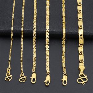 Chaînes en laiton de luxe JXX en gros, style hip-hop pour hommes, plaquées or, longues de 45 cm/50 cm/60 cm, style tendance, vente chaude - Product Image 2