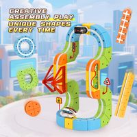 Jouet de construction éducatif pour enfants, circuit de course de voitures à assembler soi-même, train magnétique à grande vitesse en plastique