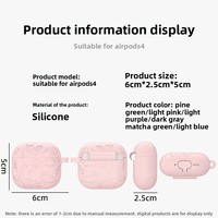 Étui de protection antichoc écologique pour AirPods 4 et AirPods Pro 3, design mignon de couleur unie, étui souple en silicone