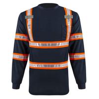 Camiseta de Seguridad de Manga Larga de Alta Visibilidad SMASYS con Logotipo Personalizado, Material de Poliéster, Diseño Transpirable y Ligero