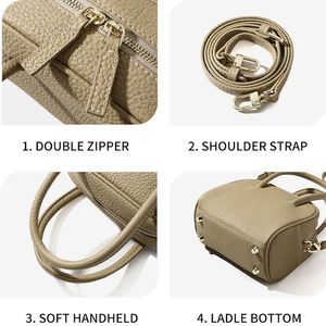 Bolso de mujer Cuero Vaca Mini Bolso Concha Mujer Lujo Crossbody Asa Superior Mayorista Fábrica Custom logo Alta Calidad Piel - Product Image 2