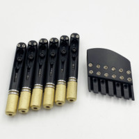 6 String Headless Electric Guitar Bridge, Slanted Fret Honeycomb Structure String Lock Kit with Full Accessories